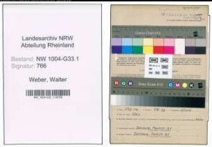 Entnazifizierung Walter Weber , geb. 27.01.1896 (Lehrer)