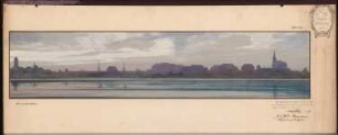 Erziehungsheim Schinkelwettbewerb 1909: Gesamtanlage, Ansicht vom See