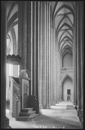 Meißen. Dom, Nördl. Seitenschiff und Kanzel