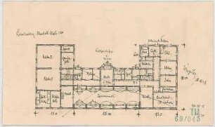 Fischer, Theodor; Lindenberg / Allgäu (Bayern); Haushaltungsschule mit Ökonomiegebäude und Kapelle - Grundriss EG