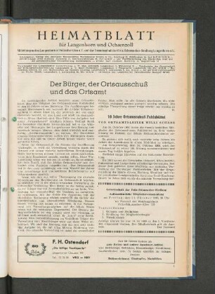 10 Jahre Ortsausschuß Fuhlsbüttel