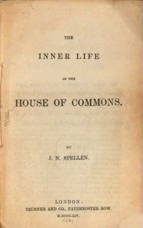 The inner life of the House of Commons