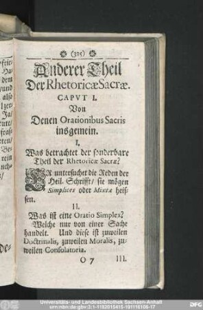 Anderer Theil Der Rhetoricae Sacrae.