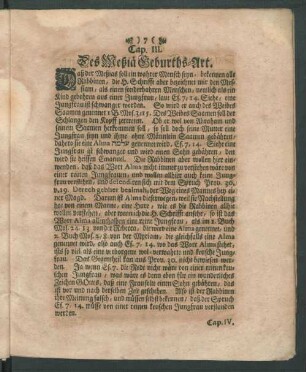 Cap. III. Des Meßiä Geburths-Art