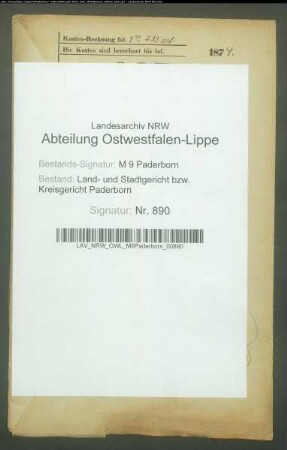Erblasser: Lütkemeyer, Maria, geb. Severin: