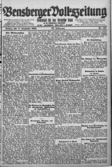 Bensberger Volkszeitung. 1907-1929