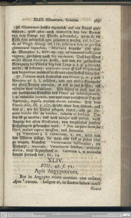 XLIV. VIII, 46. s. 71. Apis Aegyptiorum