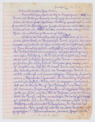 Brief von Leo Löwenthal an Franz Rosenzweig