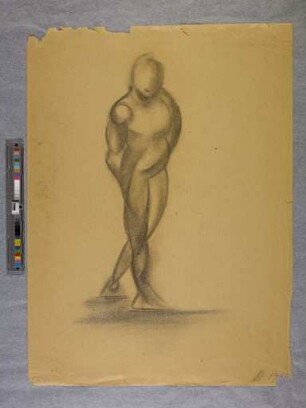 o. T. (Stehender Frauenakt; aus dem Unterricht - Aktzeichnen - bei Oskar Schlemmer)