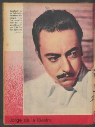[Fotografía de] Jorge de la Riestra