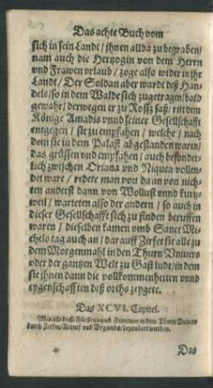Das XCVI. Capitel.
