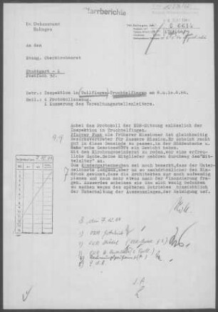 Truchtelfingen: Inspektionsbericht 1964