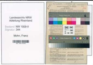 Entnazifizierung Franz Mohn , geb. 09.01.1912 (Verw.Angestellter)
