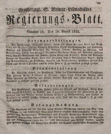 Nr. 15 : 20. August 1822