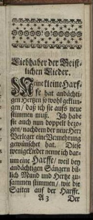 Liebhaber der Geistlichen Lieder.