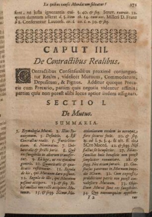 Sectio I. De Mutuo.