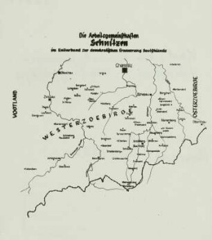 Karte der Schnitzgemeinschaften, Westerzgebirge