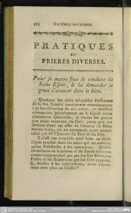 Pratiques Et Prieres Diverses