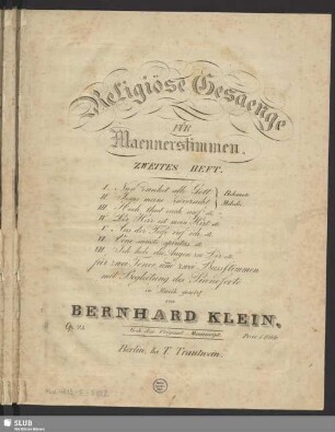 2: Zweites Heft. Op. 23