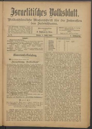 8: Nr. 8 vom 1. Juli 1887