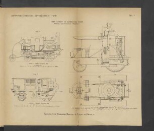 Taf. 3. Dampf Fuhrwerk auf gewöhnlichen Wegen. Maschinen zum Personen Transport.