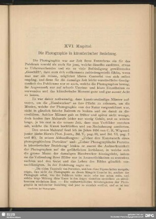 XVI. Kapitel. Die Photographie in künstlerischer Beziehung