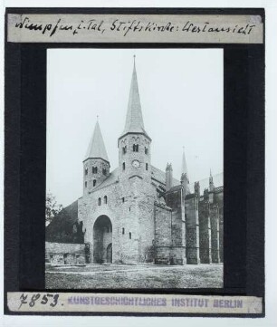 Bad Wimpfen, Stiftskirche St. Peter (Wimpfen im Tal) : Außenansicht v. SW, Westbau
