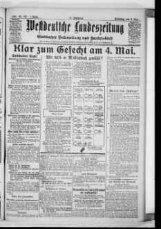 Westdeutsche Landeszeitung : Gladbacher Volkszeitung und Handelsblatt : allgemeiner Anzeiger für den gesamten Niederrhein : die Niederrheinische Heimatzeitung