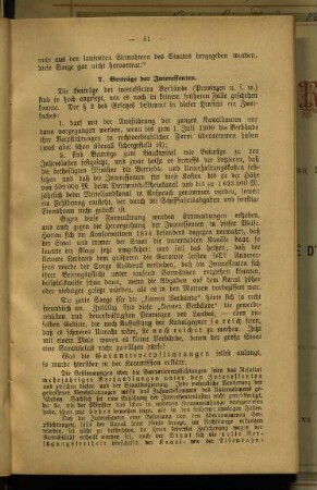 7. Beiträge der Interessenten.