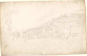 Neureuther, Gottfried von; Cori (Latium, Italien); Stadtansicht - Studie