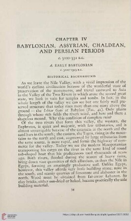 Chapter IV: Babylonian, Assyrian, Chaldean, and Persian Perids