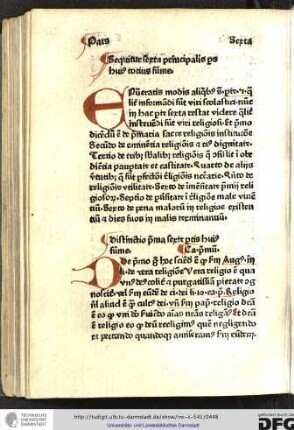 Sequitur sexta principalis partis huius totius summe.