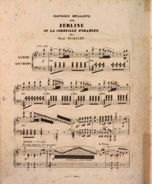 Fantaisie sur des motifs de Zerline ou la corbeille d'oranges : de D. F. E. Auber : pour piano : op. 128