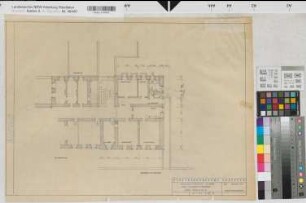 Arnsberg, Bezirksregierung, Hauptgebäude, Seibertzstr. 1, Kellergeschoss, Grundriss