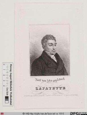 Bildnis Marie-Joseph-Paul-Roch-Yves-Gilbert du Motier, marquis de La Fayette