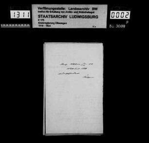 Schuldenwesen der Gemeinde Elpersheim