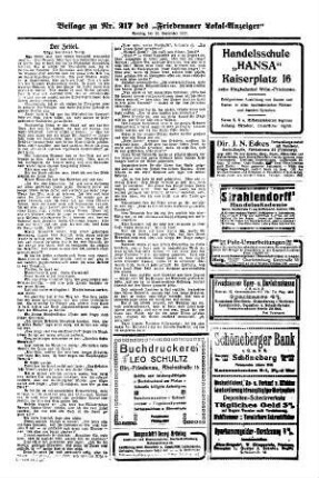 Beilage zu Nr. 217