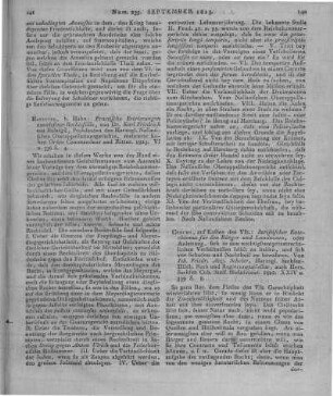 Dalwigk, K. F. A. P.: Practische Erörterungen auserlesener Rechtsfälle. Hannover: Hahn 1823