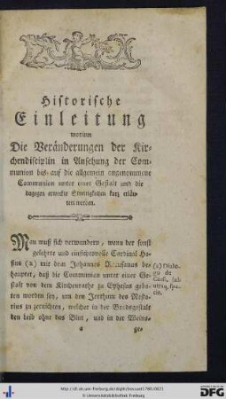 Historische Einleitung.