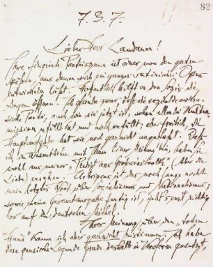 Brief an Gustav Landauer