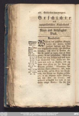 Neun und dreyßigstes Buch. Anastasius.