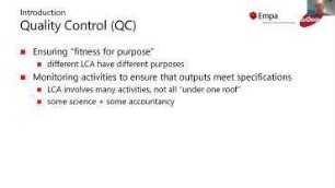 Welcome and introduction Quality Control (QC)
