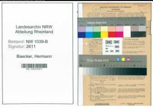 Entnazifizierung Hermann Baecker , geb. 20.10.1892 (Lehrer)