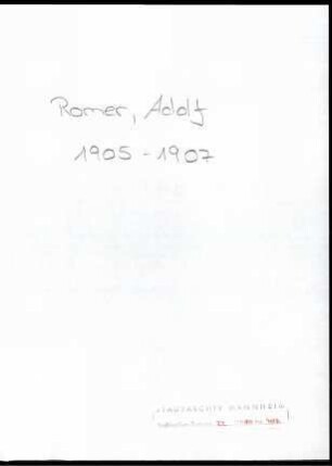 Romer, Adolf, Freiburg, an Wichert