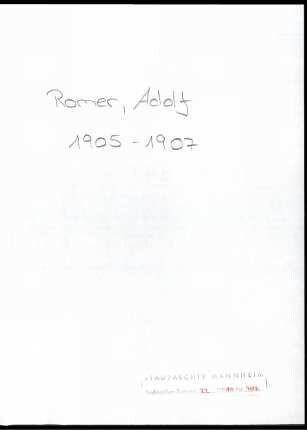Romer, Adolf, Freiburg, an Wichert