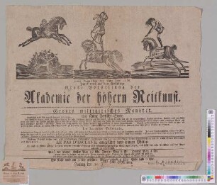 Große Vorstellung der Akademie der höhern Reitkunst