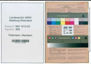 Entnazifizierung Hermann Frehmann , geb. 23.01.1917 (Kaufmaennischer Angestellter)