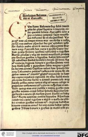 [Dialogus] Dyalogus Salomonis et Marcolfi