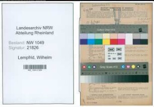 Entnazifizierung Wilhelm Lempfrid , geb. 09.04.1888 (Studienrat)