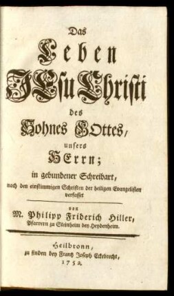 T. 2: Das Leben Jesu Christi, des Sohnes Gottes, unsers Herrn
